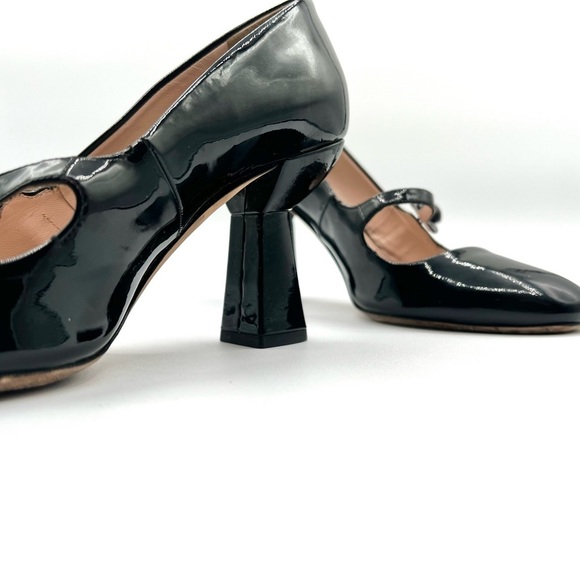 MIU MIU BLACK PATENT LEATHER PUMP MARY JANE HEELS LEATHER HEELS MADE IN ITALY 40 - Picture 13 of 14